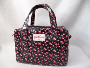 Cath Kidston/キャスキッドソン◇ボックス型ハンドバッグ　NV　コーティング生地　W37.5cm