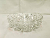 クリスタルガラス ガラス皿 中皿 盛皿 丸皿 硝子 レトロ アンティーク 5個セット_画像3
