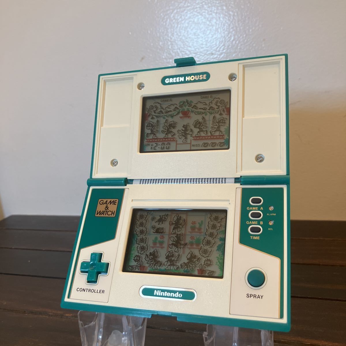 直売特注 【メンテナンス済み 箱・取説付き】任天堂 ゲーム&ウォッチ グリーンハウス