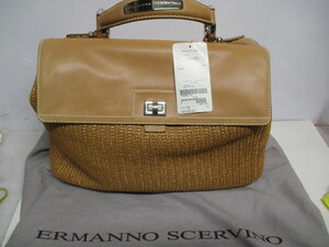 C247/未使用 エルマノシェルビーノ ERMANNO SCERVINO イタリー製 ハンド トートバッグ 定価253000円