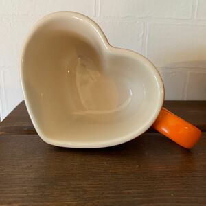 ル・クルーゼ　ハートマグカップ オレンジ　マグカップ LE CREUSET 