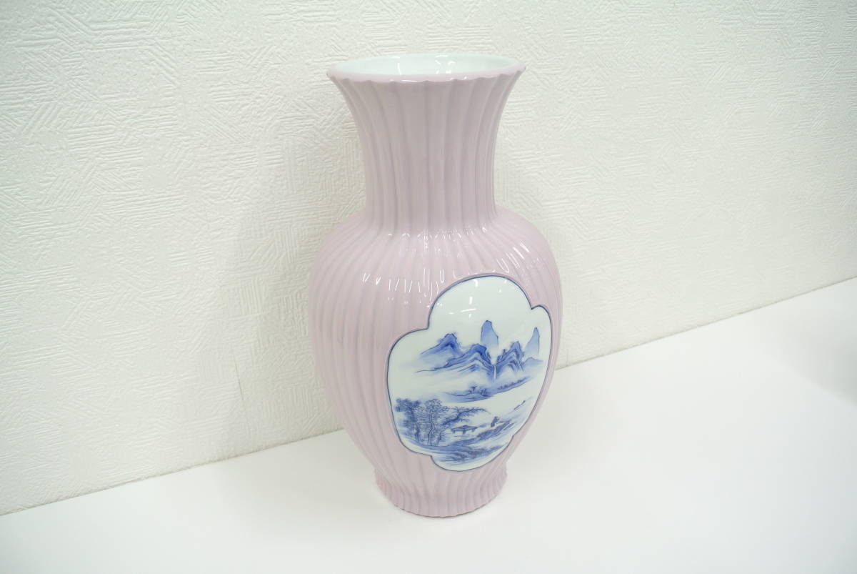 三川内焼 蕙山 白磁 透し彫り 花器 高さ約25㎝ 花瓶 日本販促 b-factory.it