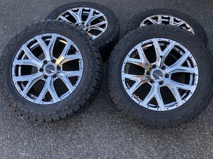 4本セット CLIMATE SUW Forte 20x8.5J 6/139.7 +20 クローム MONSTA TERRAIN GRIPPER A/T 275/55R20 裏組 FJクルーザー