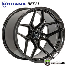 4本セット Rohana RFX11 20x10.0J +40 20x11.0J +25 5/114.3 グロスブラック LIONHART LH-FIVE 255/40R20 285/35R20 GT-R_画像2