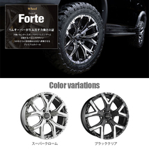 4本セット CLIMATE SUW Forte 17x7.0J 5/114.3 +38 クローム おすすめ DURATURN MOZZO S360 225/65R17 ハリアー RAV4_画像1