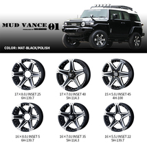 4本セット WEDS MUD VANCE01 15x5.0J 4/100 +45 マットブラック MUDSTAR radial M/T 165/60R15 軽自動車 アゲトラ_画像4