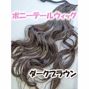Храмовый парик длинные темно -коричневые удлинительные волосы легко популярны