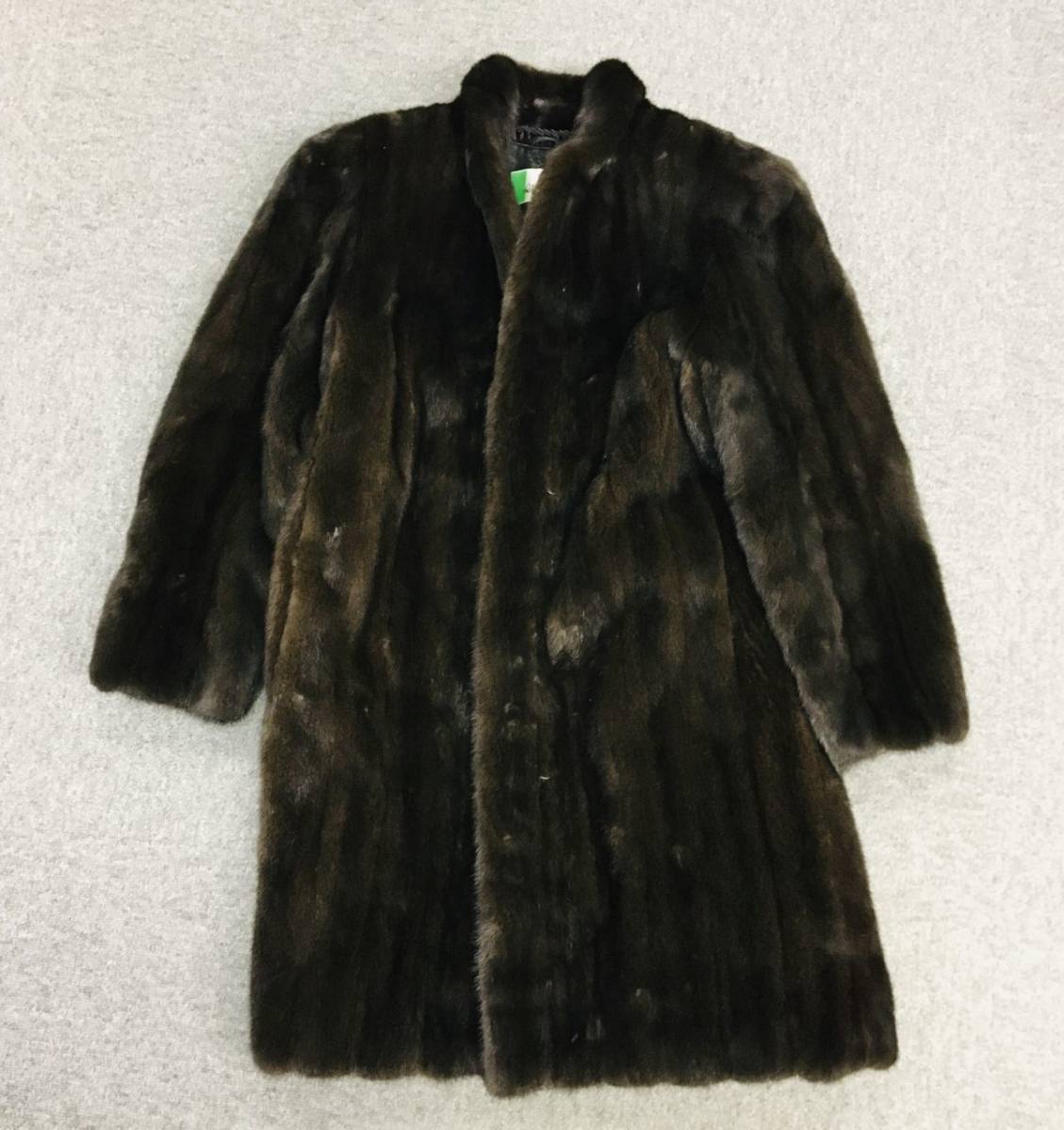 ロングコート　1950年代　ブラックコート　毛皮　女優風 ロングコート 超大特価