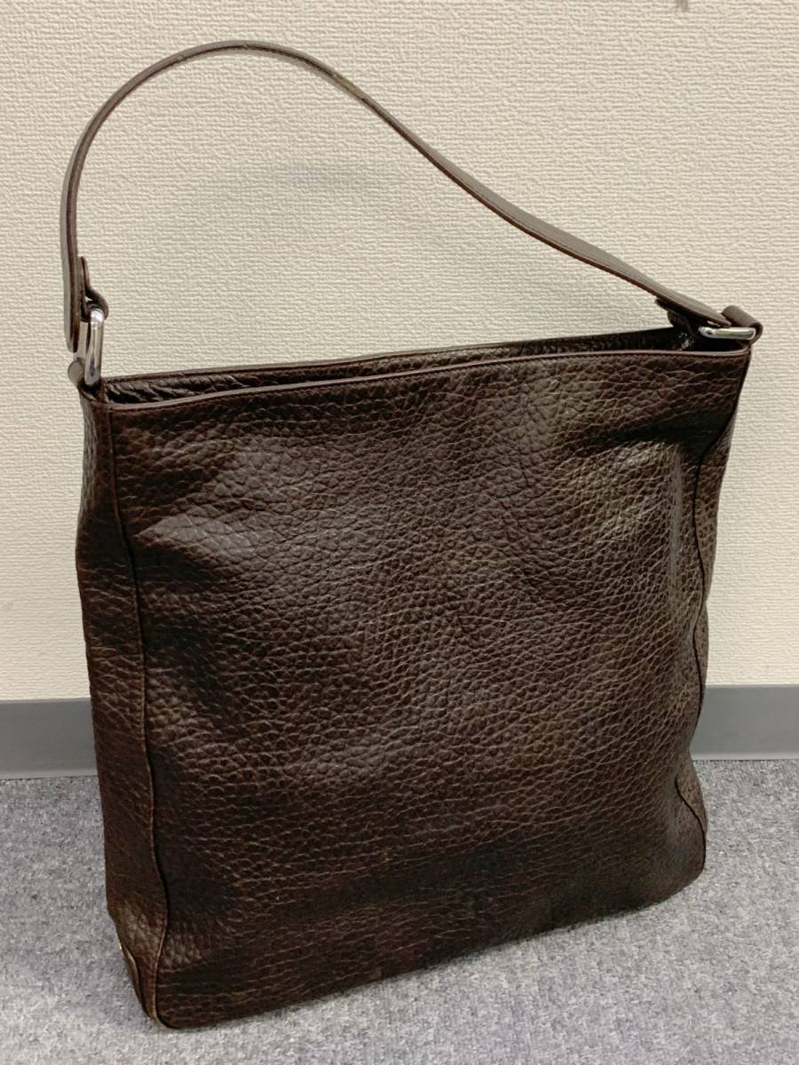 極美品】GOLD PFEIL シボ革 レザーショルダーバッグ フラップ 黒 ...