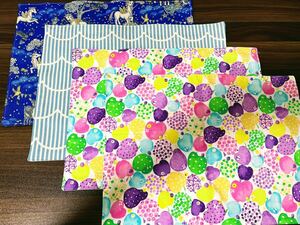 ●ハンドメイド●ユニコーン＊レース＊カラフルなりんご　ランチョンマット25×35 4枚組　女の子