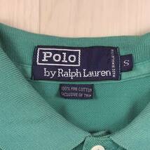 Ralph Lauren ラルフローレン 半袖ポロシャツ S ターコイズグリーン ラグランスリーブ 刺繍ポニー_画像5