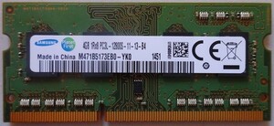 【中古】SAMSUNG　メモリ　４ＧＢ　1Rx8 PC3L-12800S-11-13-B4　動作確認済み　2023020179