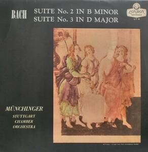 初期LP盤 カール・ミュンヒンガー/Stuttgart Cham Bach 管弦楽組曲2&3番