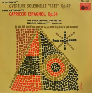 初期25cmLP盤 ユージン・オーマンディ/Philadelphia　Tchaikovsky 序曲「1812年」& R-Korsakov 「スペイン奇想曲」