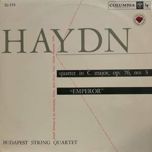 初期25cmLP盤 ブダペスト弦楽四重奏団　Haydn 弦楽四重奏曲「皇帝」Op76-3
