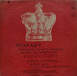 初期25cmLP盤 ロベール・カザドジュ/ジョージ・セル/Columbia Sym　Mozart Piano協奏曲26番 「戴冠式」