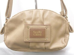 see by CHLOE シーバイクロエ ショルダーバッグ レザー　剥がれ有り ベージュ レディース 1203000001377