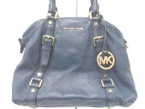 MICHEL KORS マイケルコース ショルダーバッグ 2WAYハンドバッグ　ロゴキーホルダー　レザー ネイビー レディース 1206000007417