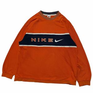  old clothes NIKE Nike Logo orange sweat sweatshirt 