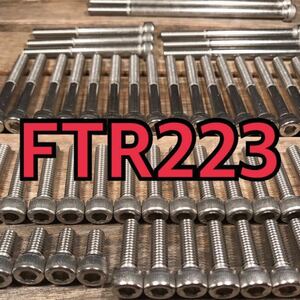 ステンレス製 FTR223 MC34 左右エンジンカバーボルト 合計25本