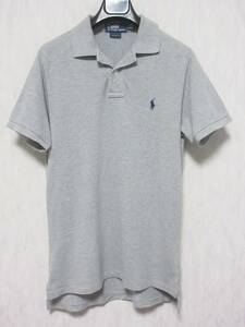 POLO by ralph lauren ラルフローレン ポロシャツ 半袖 ポニー CUSTOM FIT メンズ M グレー　irmri yg3228