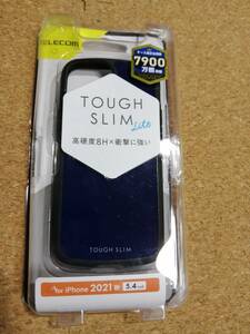  Elecom iPhone 13 mini 5.4inch TOUGH SLIM LITE кейс покрытие жесткий тонкий свет темно-синий PM-A21ATSLNV 4549550222327