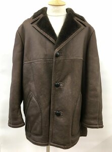 so-ya-o beech pasawyer of napa mouton coat L Brown long sleeve leather wool reverse side boa MADE in U.S.A. 2302WR084