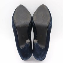 ダイアナ ブーティ ショートブーツ サイドゴア スエード ハイヒールブーツ 日本製 シューズ 靴 レディース 22cmサイズ ネイビー DIANA_画像6