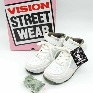 Видение уличная одежда высокие кроссовки rebeccan bon bon bon collaboration shoes shouse обувь камуфляжа дамы 23 см. Размер белый вид