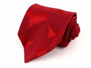  Moschino necktie total pattern Heart pattern high class silk men's red MOSCHINO