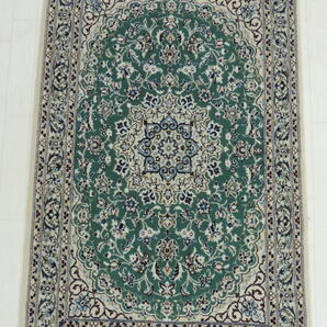 ペルシャ絨毯 カーペット ラグ 高品質ウール 手織り 高級 ペルシャ絨毯の本場 イラン ナイン産 玄関マット 120cm×80cm 本物保証 直輸入