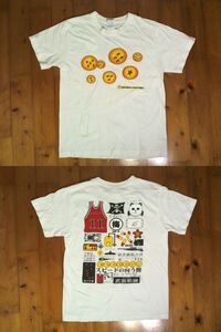 ☆ゴキゲンファクトリー☆gokigen-factory☆フェス風両面プリント 半袖Tシャツ　コットンTシャツ ユナイテッドアスレ製M 白 ホワイト