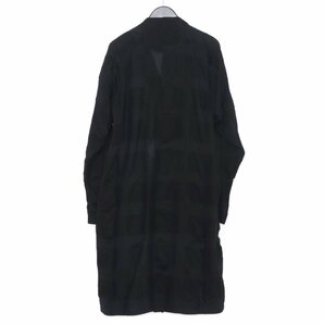 未使用 DEVOA 22SS Coat Block Check Jacquard サイズ2 ブラック CTK-CJQ デヴォア ジャカードブロックチェックコートの画像2