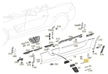 J9434vc ベンツ純正 SLS AMG ブラックシリーズ R197 右フェンダーダクト メッキモール 上側 A1976900181 適合確認可能_画像10