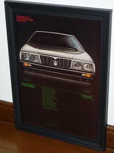 1984年 USA 80s 洋書雑誌広告 額装品 Maserati Biturbo マセラティ ビトゥルボ (A4size) / 検索用 店舗 ガレージ 看板 ディスプレイ 装飾