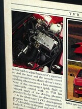 1984年 USA 洋書雑誌記事 諸元 スペック 額装品 TVR Tasmin 280i タスミン (A4size) / 検索用 店舗 ガレージ 看板 ディスプレイ 装飾_画像4