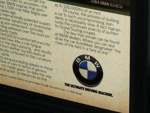 1984年 USA 80s 洋書雑誌広告 額装品 BMW 633 CSi (A4size) / 検索用 3.0CS 328 店舗 ガレージ 看板 ディスプレイ 装飾 サイン_画像5