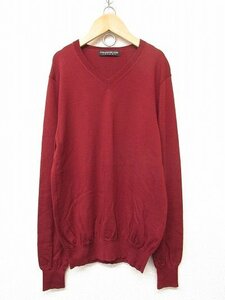 k5757：トゥモローランド TOMORROWLAND tricot レディース Vネックセーター M 薄手ニット えんじ/ワインレッド/メンズ：35