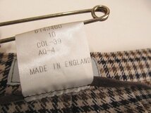 k5741：英国製！アクアスキュータム Aquascutum プリーツスカート ラップスカート 巻きスカート ウール/ひざ丈 定番チェック柄：5_画像7