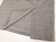 k5746：日本製！Aquascutum アクアスキュータム シルク絹混ウールスカート 大きいサイズ12 ひざ丈スカート シルバー灰/フォーマル：35_画像9