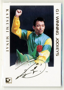 ★南井克巳 JA10 抽プレ ゴールドサイン G1 WINNING JOCKEYS サラブレッドカード THE GRADE ONE ザ・グレードワン 非売品 競馬カード 即決