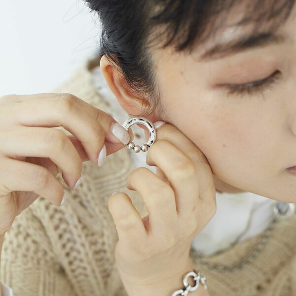 【Nothing And Others/ナッシングアンドアザーズ】3Ball Pierce　ピアス　両耳付属　ヴィンテージ風