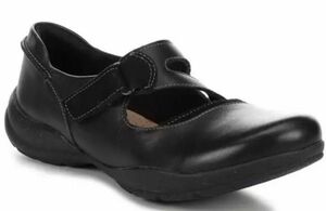 Clarks Clarks 26.5cm strap leather black me Lee je-n ballet pumps Flat Loafer slip-on shoes boots RRR82