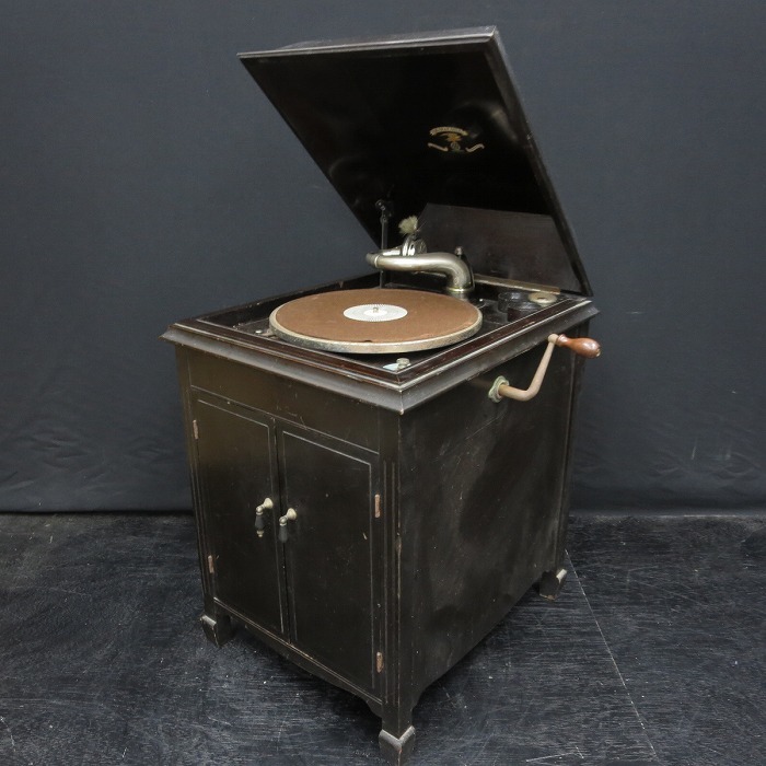 動作品 蓄音機 コロムビア アンティーク SPレコードプレーヤー 昭和