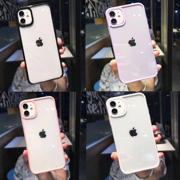 iPhoneケース7、8、X、11、12、13シリーズ　透明 クリアケース 耐衝撃