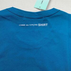 S 新品 2022AW コムデギャルソンシャツ 背面 ロゴ 長袖 Tシャツ ブルー Comme des Garcons Shirt FJ-T015 メンズの画像4