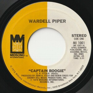 Wardell Piper Captain Boogie Midsong International US MI 1001 201720 SOUL DISCO ソウル ディスコ レコード 7インチ 45