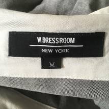W.DRESSROOM NEW YORK ダブルドレスルーム ニューヨーク メンズ ノーカラー 長袖シャンブレーシャツ 美品 size M_画像5