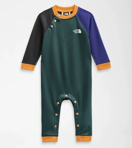  North Face rompers not yet sale in Japan 12-18M One-piece waffle new goods North Face present long sleeve BABY baby 