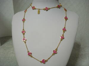 * Kate Spade long necklace * pink Spade gold chain 